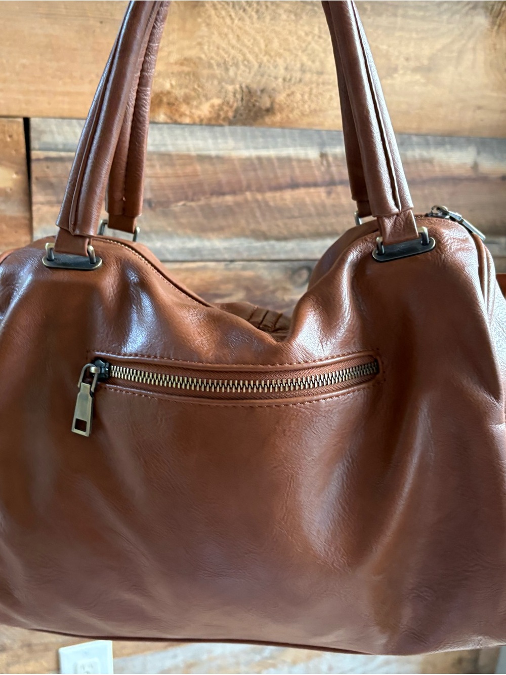 Antik Kraft Chestnut Brown Leather Shoulder Bag - Picture 6 of 10